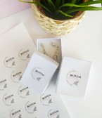 דף מדבקות מיתוג עגול שקוף 40
