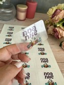 מדבקות מיתוג שקופות מלבן 60/40