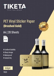 מדבקות PET אקריליות זהב מוברש מדבקות PET אקריליות זהב מוברש
