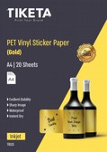 מדבקות PET אקריליות זהב מבריק
