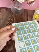 מדבקות מיתוג שקופות עגולות 28