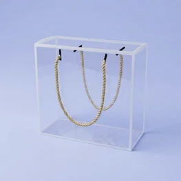 קופסת PVC שקופה עם מסגרת לבנה 20/20 קופסת PVC שקופה עם מסגרת לבנה 20/20