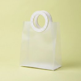 12 שקיות PVC עם ידית עגולה לבנה XL 12 שקיות PVC עם ידית עגולה לבנה XL